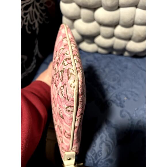 Coach 43758 Waverly Hearts Gold & Khaki PVC Crossbody Swingpack - Picture 4 of 14